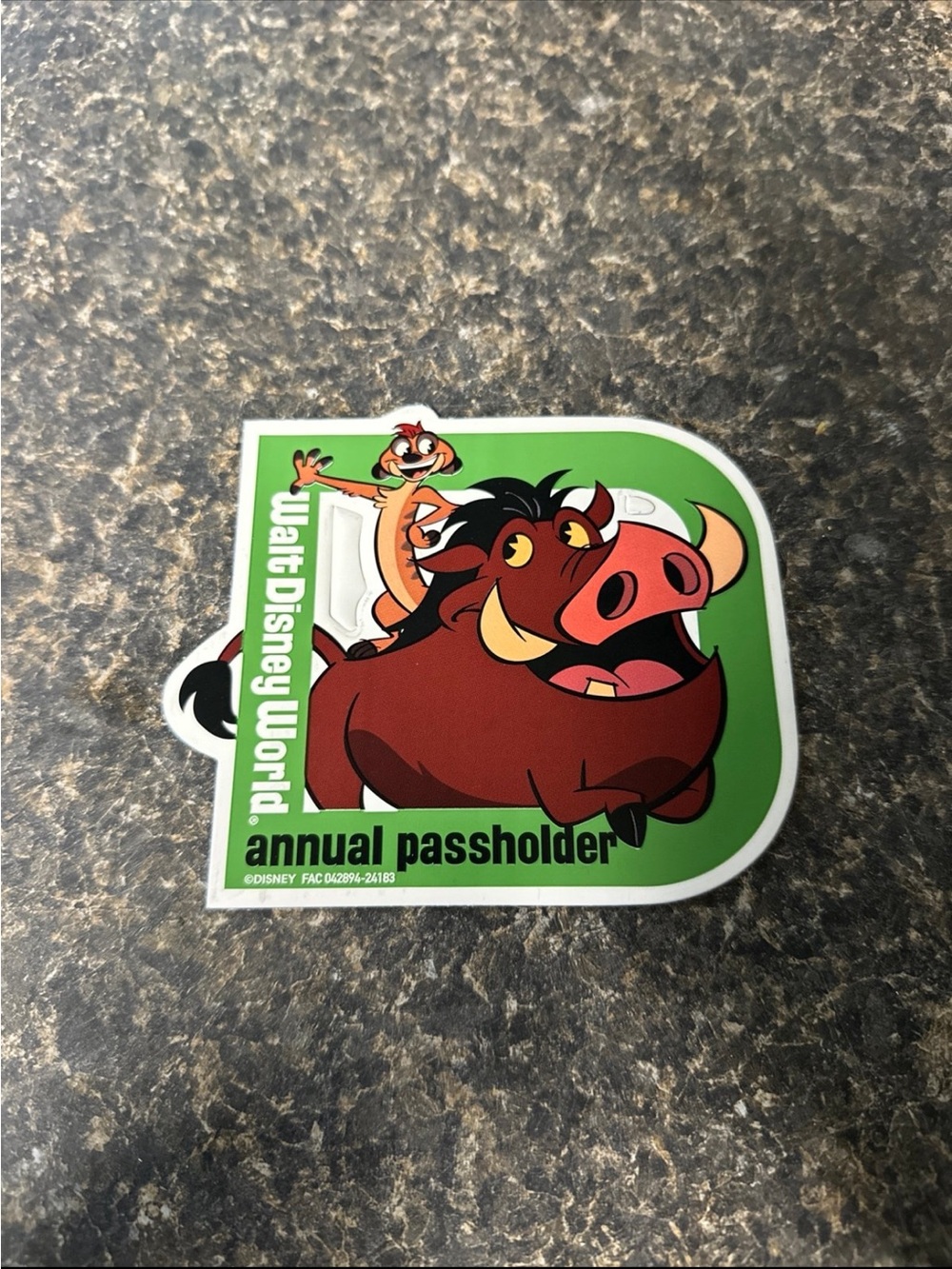 Disney Pumbaa & Timon Annual Passholder Magnet